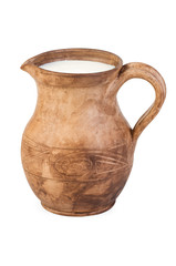 Ceremic (clay) jug with milk
