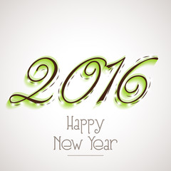 Fototapeta premium Stylish text 2016 for New Year celebration.