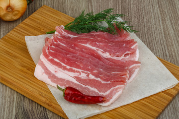 Raw bacon