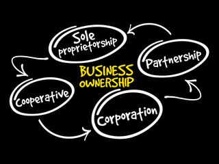 Business ownership mind map concept