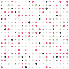 Dots seamless pattern. Abstract background with different color dots.