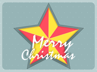 Fototapeta premium Greeting card for Merry Christmas celebration.
