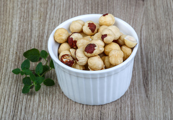 Hazelnuts in the bowl
