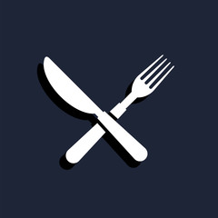 icon fork and knife sign