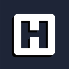 Obraz premium icon hospital sign