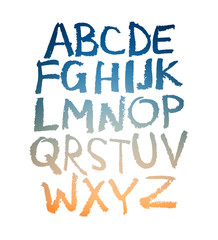 Handwritten alphabet. Vector