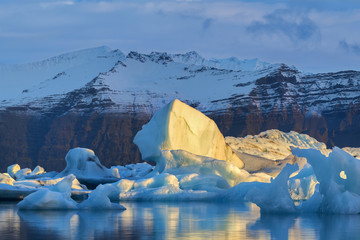 Glacier Lagoon in east Iceland, nature