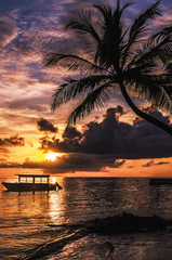 Sunset in the Maldives