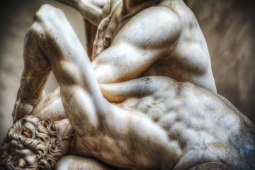 Hercules and Nesso centaur statue - obrazy, fototapety, plakaty