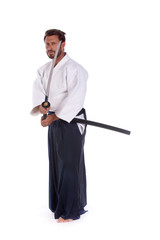 aikido mastrer training woth sword