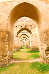 Fototapeta na wymiar moroccan granary in the archway wall