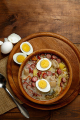 Traditional polish Easter soup Zurek 