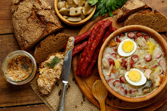 Traditional Polish Easter Soup Zurek 