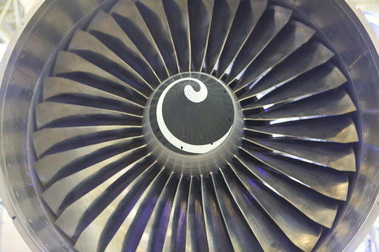Airplan Turbo-jet engine, close up