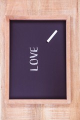 Chalkboard with love text 