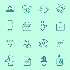 Office icons, line design