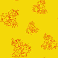 Naklejka premium Seamless background with Celtic art and ethnic ornaments for your design