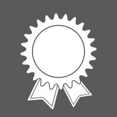 badge with ribbons icon