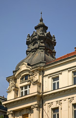 Fototapeta na wymiar Fragment of building in Bratislava. Slovakia