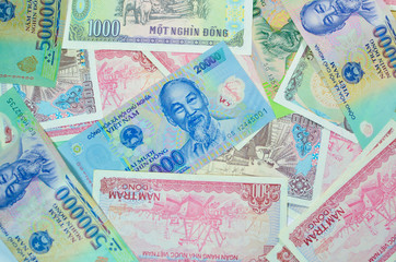 vietnam money background