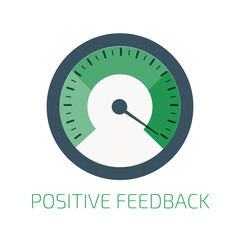 Positive feedback indicator.