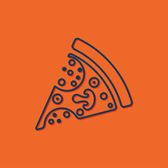 Vector pizza icon 