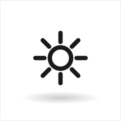 Black Sunny weather vector line icon