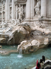 Fototapeta na wymiar Rome, fontaine de Trevi