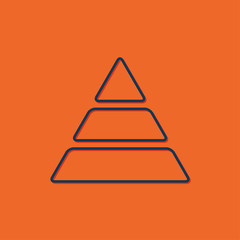 Vector pyramid icon 