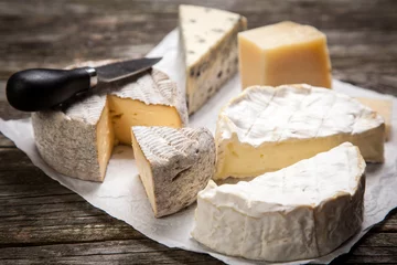 Deurstickers Soft french cheese © George Dolgikh