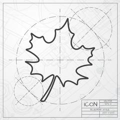 Vector maple leaf icon 