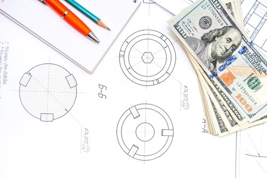 Engineering drawings Shaper Cutters with dollars, tools