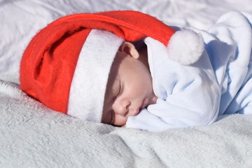 Peacefully sleeping baby - Christmas