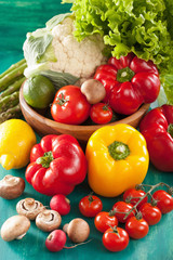 vegetables tomato pepper avocado asparagus cauliflower lettuce