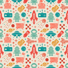 Sci-fi retro pattern