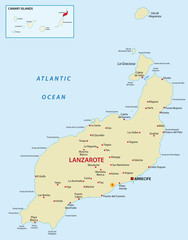lanzarote with overview map