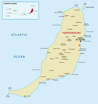 fuerteventura with overview map