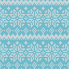 color knitted Christmas seamless pattern.