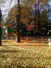 Playground in autumn