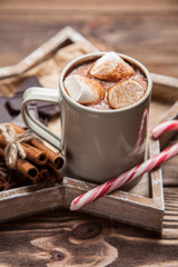 Cocoa drink with marshmallows