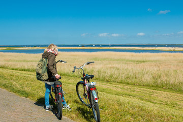 Fototapeta na wymiar Radtour/Hiddensee/Bike tour baltic sea