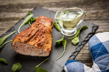 Delicious baked pork
