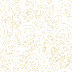 Vector seamless Golden linear shapes pattern. Modern stylish Chinese texture for your design. Banners, greeting cards, web pages