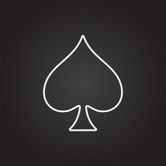 Vector game spade icon 