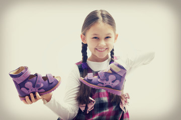 child and shoe sandals