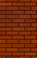 Seamless brick wall. The red brick.