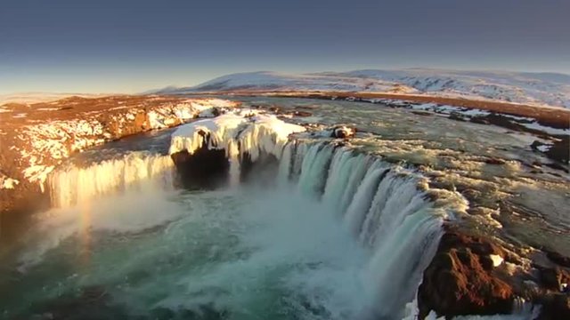 Island - Wasserfall - Luftbild - Godafoss