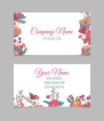 Floral business card