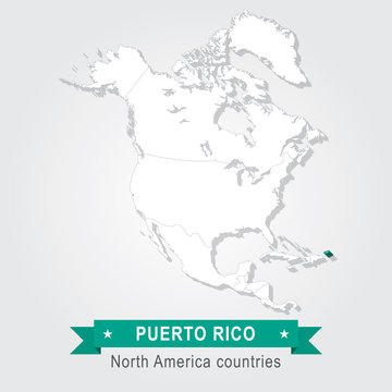 Puerto Rico. All the countries of North America.