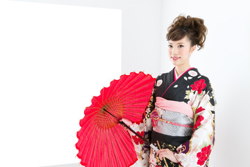 振袖を着た女性